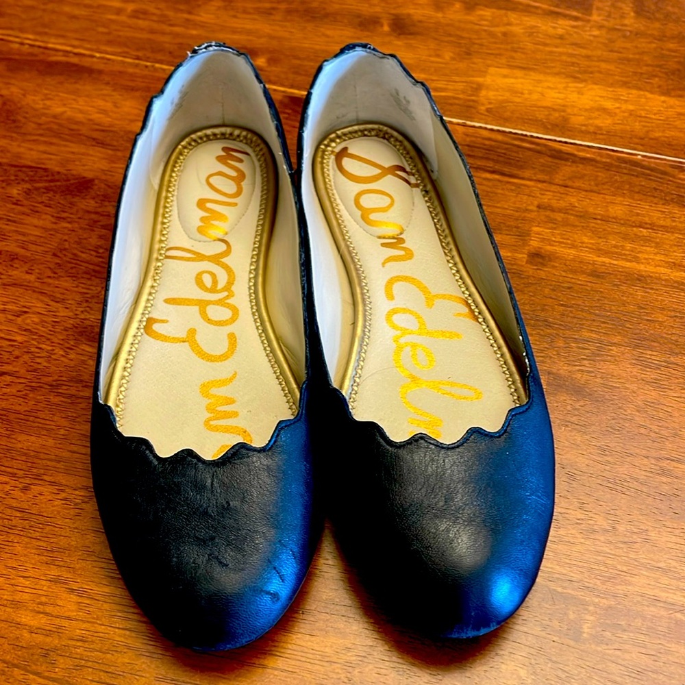 Sam Edelman black leather flats. 9M/39 EUR.
